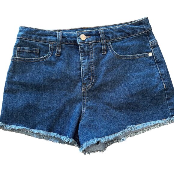 Wild Fable Womens Shorts 6 High Rise Denim Frayed Hem Medium Wash - Picture 1 of 7